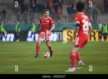 Paul Jaeckel di Union Berlin durante la Union Berlin vs FC St. Pauli, Coppa di Germania, allo Stadion an der Alten Försterei di Berlino, Germania il 1 marzo 2022. (Foto di Ulrik Pedersen/NurPhoto) Foto Stock