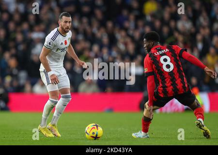 Leeds, Regno Unito. 05th Nov 2022. Jack Harrison #11 di Leeds United passa la palla durante la partita della Premier League Leeds United vs Bournemouth a Elland Road, Leeds, Regno Unito, 5th novembre 2022 (Photo by Gareth Evans/News Images) a Leeds, Regno Unito il 11/5/2022. (Foto di Gareth Evans/News Images/Sipa USA) Credit: Sipa USA/Alamy Live News Foto Stock