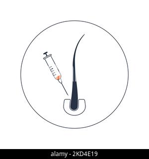 Trattamento dei capelli PRP, illustrazione concettuale Foto Stock