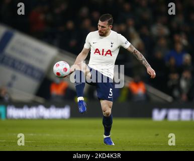 Tottenham Hotspur's Pierre-Emile Hojbjerg durante la Premier League tra Tottenham Hotspur ed Everton allo stadio Tottenham Hotspur , Londra, Inghilterra il 07th marzo 2022 (Photo by Action Foto Sport/NurPhoto) Foto Stock