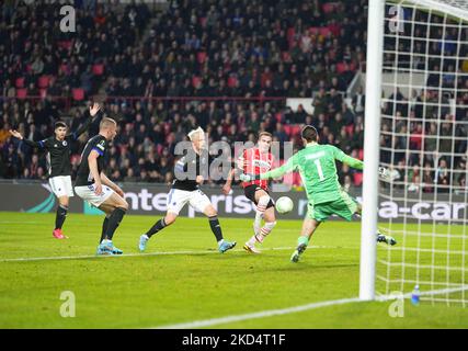 Joey Veerman del PSV Eindhoven durante il PSV Eindhoven vs FC Copenhagen, UEFA Europa Conference League, al Philips Stadium di Eindhoven, Paesi Bassi il 10 marzo 2022. (Foto di Ulrik Pedersen/NurPhoto) Foto Stock