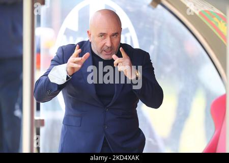 Il presidente Stefano Bandecchi (Ternana) durante la partita di calcio italiana Serie B Ternana Calcio vs Cosenza Calcio il 12 marzo 2022 allo Stadio libero liberati di Terni (Foto di Luca Marchetti/LiveMedia/NurPhoto) Foto Stock