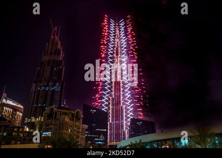 Capodanno, Burj Khalifa, Dubai, Emirati Arabi Uniti Foto Stock