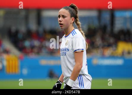 Athenea del Castillo durante la partita tra Barcellona e Real Madrid CF, corrispondente alla settimana 24 della Liga Iberdrola, giocata allo stadio Johan Cruyff, a Barcellona, il 13th marzo 2022. (Foto di Joan Valls/Urbanandsport /NurPhoto) Foto Stock