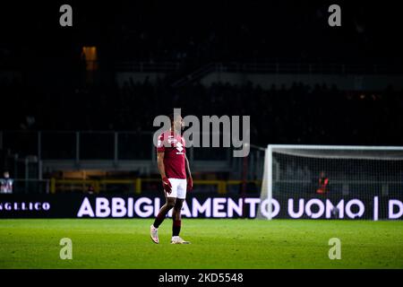 Wilfred Singo del Torino FC delusione durante la Serie A Football Match tra Torino FC e FC Internazionale, allo Stadio Olimpico Grande Torino, il 13 marzo 2022 a Torino (Foto di Alberto Gandolfo/NurPhoto) Foto Stock