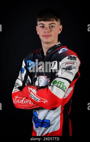 Freddy Hodder di Belle Vue Cool Running Colts durante la Belle Vue Aces Press Day presso il National Speedway Stadium di lunedì 14th marzo 2022.(Photo by Eddie Garvey/MI News/NurPhoto) Foto Stock