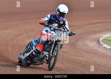 Freddy Hodder di Belle Vue Cool Running Colts durante la Belle Vue Aces Press Day presso il National Speedway Stadium di lunedì 14th marzo 2022 (Foto di Eddie Garvey/MI News/NurPhoto) Foto Stock