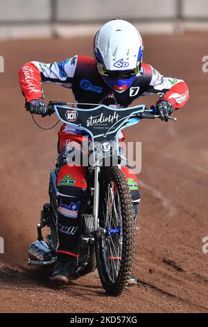 Freddy Hodder di Belle Vue Cool Running Colts durante la Belle Vue Aces Press Day presso il National Speedway Stadium di lunedì 14th marzo 2022.(Photo by Eddie Garvey/MI News/NurPhoto) Foto Stock