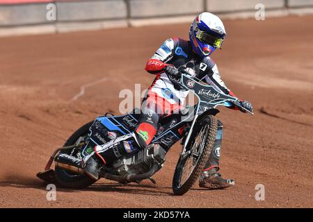 Freddy Hodder di Belle Vue Cool Running Colts durante la Belle Vue Aces Press Day presso il National Speedway Stadium di lunedì 14th marzo 2022 (Foto di Eddie Garvey/MI News/NurPhoto) Foto Stock