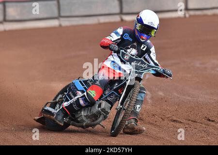 Freddy Hodder di Belle Vue Cool Running Colts durante la Belle Vue Aces Press Day presso il National Speedway Stadium di lunedì 14th marzo 2022 (Foto di Eddie Garvey/MI News/NurPhoto) Foto Stock