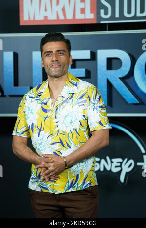 Oscar Isaac durante la presentazione di 'Caballero Luna' il 16 marzo 2022 a Madrid, Spagna. (Foto di Oscar Gonzalez/NurPhoto) Foto Stock