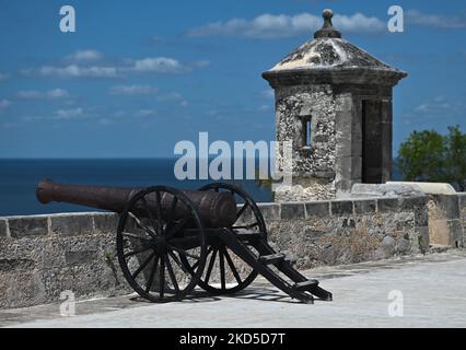 Forte di San Miguel - Museo Archeologico di Campeche. Venerdì 17 marzo 2022 a San Francisco de Campeche, Campeche, Messico. (Foto di Artur Widak/NurPhoto) Foto Stock