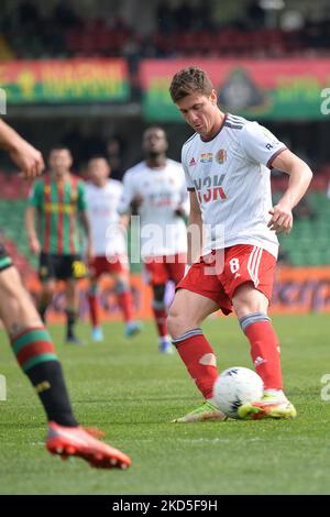 Gabriele Lunetta di Alessandria Calcio durante la Serie B Football Match tra Ternana Calcio e US Alessandria, allo Stadio libero liberati, il 19 marzo 2022, a Terni (Foto di Alberto Gandolfo/NurPhoto) Foto Stock