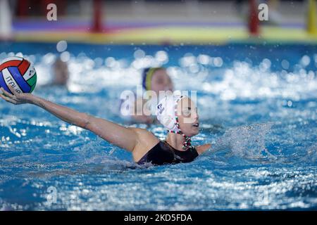 Bronte Riley Halligan (Ekipe orizzonte) durante la partita di polo italiana della Coppa Italia Ekipe orizzonte vs Plebiscito Padova il 19 marzo 2022 al Polo Acquatico Frecciarossa di Roma (Photo by Luigi Mariani/LiveMedia/NurPhoto) Foto Stock