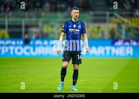 Ivan Perisic (FC Inter) durante il campionato italiano Serie Una partita di calcio tra FC Internazionale e ACF Fiorentina il 19 marzo 2022 allo stadio Giuseppe Meazza di Milano. (Foto di Luca Rossini/NurPhoto) Foto Stock