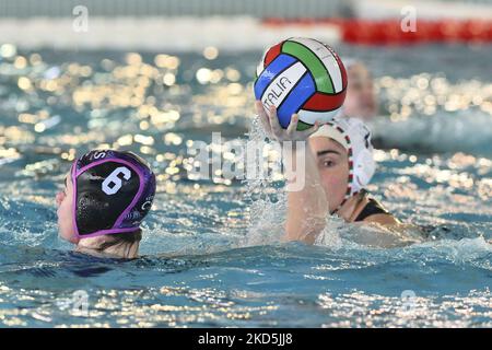 Mariam Marchetti di CSS Verona in occasione della finale Six 2022 Coppa Italia UnipolSai Cup terzo posto-finale tra CSS Verona e l’Ekipe orizzonte al Polo Acquatico Ostia, 20 marzo 2022 a Roma. (Foto di Domenico Cippitelli/LiveMedia/NurPhoto) Foto Stock