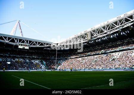 Una visione generale dello stadio Allianz durante la Serie A Football Match tra Juventus FC e US Salernitana allo stadio Allianz, il 20 marzo 2022 a Torino (Foto di Alberto Gandolfo/NurPhoto) Foto Stock