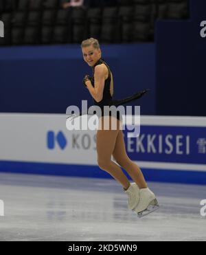 DASA GRM dalla Slovenia durante il Women's Short Program, presso la Sud de France Arena, Montpellier, Francia il 23 marzo 2022. (Foto di Ulrik Pedersen/NurPhoto) Foto Stock