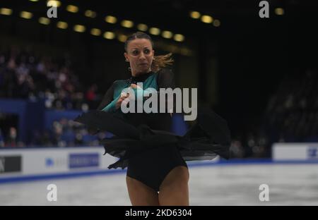 Nicole Schott dalla Georgia durante la finale di Womens, al Sud de France Arena, Montpellier, Francia il 25 marzo 2022. (Foto di Ulrik Pedersen/NurPhoto) Foto Stock