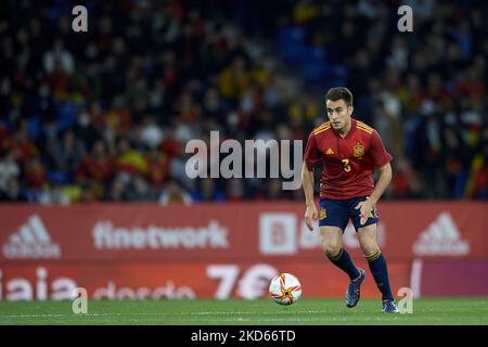 Eric Garcia (FC Barcelona) di Spagna durante la partita internazionale amichevole tra Spagna e Albania allo Stadio RCDE il 26 marzo 2022 a Barcellona, Spagna. (Foto di Jose Breton/Pics Action/NurPhoto) Foto Stock