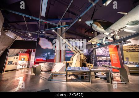Ottawa, Ontario - 20 ottobre 2022: Mostre all'interno del Canadian War Museum di Ottawa. Foto Stock