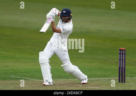 David Malan dello Yorkshire ha pipistrelli durante l'amichevole incontro tra Durham e Yorkshire a Emirates Riverside, Chester le Street lunedì 28th marzo 2022. (Foto di will Matthews/MI News/NurPhoto) Foto Stock