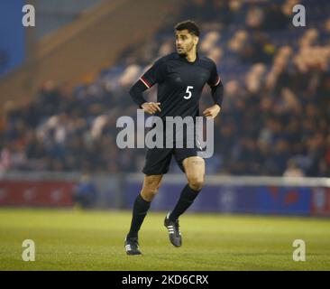 Jamie Lawrence di Germania Under20 durante Under 20 Internazionale tra Inghilterra Under 20 e Germania Under 20 al JobServe Community Stadium, Colchester il 29th marzo 2022 (Photo by Action Foto Sport/NurPhoto) Foto Stock