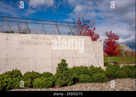 Ottawa, Ontario - 20 ottobre 2022: Il monumento nazionale dell'Olocausto a Ottawa, Ontario, in autunno. Foto Stock