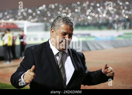 Charaf Eddine amara presidente della federazione calcistica algerina durante la seconda tappa della partita di calcio dei qualificatori africani per la Coppa del mondo Qatar 2022 tra Algeria e Camerun allo stadio Mustapha Tchaker nella città di Blida il 29 marzo 2022 (Foto di APP/NurPhoto) Foto Stock