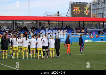 Incontro tra Barcellona e Villarreal CF, corrispondente alla settimana 26 della Liga Iberdrola, disputata allo stadio Johan Cruyff, a Barcellona, il 02th maggio 2022. (Foto di Joan Valls/Urbanandsport /NurPhoto) Foto Stock