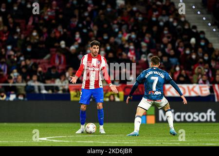 Josema Gimenez durante la Liga incontro tra Atletico de Madrid e Deportivo Alaves a Wanda Metropolitano il 02 aprile 2022 a Madrid, Spagna. (Foto di Rubén de la Fuente Pérez/NurPhoto) Foto Stock