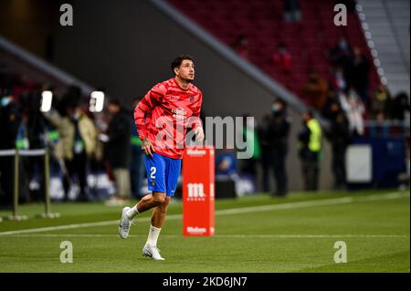 Josema Gimenez durante la Liga incontro tra Atletico de Madrid e Deportivo Alaves a Wanda Metropolitano il 02 aprile 2022 a Madrid, Spagna. (Foto di Rubén de la Fuente Pérez/NurPhoto) Foto Stock