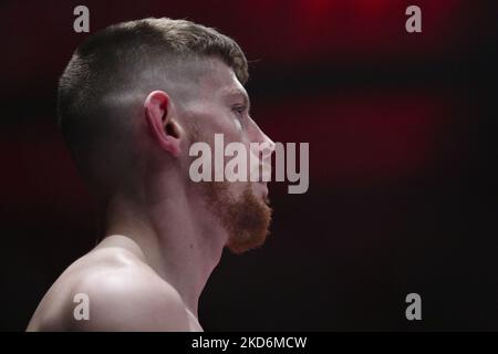 Steve Hooper ha illustrato prima del suo leggero bout contro Adam Shelley al Cage Warriors 135 al Bowlers Exhibition Centre di Manchester, Inghilterra, venerdì 1st aprile 2022. (Foto di Kieran Riley/MI News/NurPhoto) Foto Stock