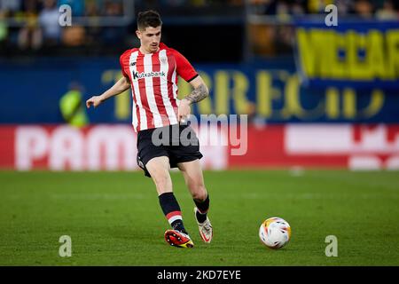 Oihan Sancet of Athletic Club in azione durante la partita la Liga Santander tra Villarreal CF e Athletic Club all'Estadio de la Ceramica, 9 aprile 2022, Villarreal, Spagna. (Foto di David Aliaga/NurPhoto) Foto Stock