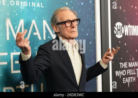 Bill Nighy partecipa alla prima di "The Man Who Fell to Earth" di Showtime al Museum of Modern Art il 19 aprile 2022 a New York City. (Foto di John Nacion/NurPhoto) Foto Stock