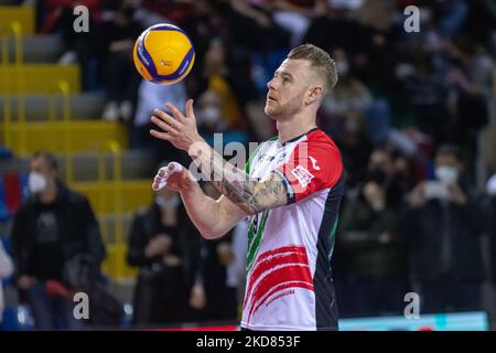 Ivan Zaytsev, Cucine Lube Civitanova durante il Volley Campionato Italiano Serie A Men Superleague Play Off - Cucine Lube Civitanova vs ITAS Trentino il 21 aprile 2022 al Forum Eurosuole di Civitanova Marche (Foto di Valeria Lippera/LiveMedia/NurPhoto) Foto Stock