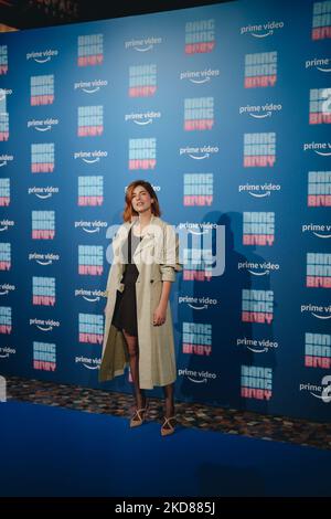 Maria Chiara Giannetta partecipa alla prima "Bang Bang Baby" allo Space Cinema moderno il 21 aprile 2022 a Roma. (Foto di Luca Carlino/NurPhoto) Foto Stock