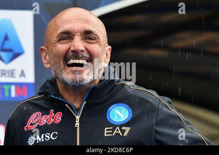 Luciano Spalletti (Capo allenatore della SSC Napoli) durante la serie calcistica italiana Empoli FC vs SSC Napoli il 24 aprile 2022 allo stadio Carlo Castellani di Empoli (Foto di Lisa Guglielmi/LiveMedia/NurPhoto) Foto Stock