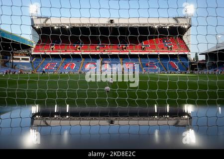 Una vista generale all'interno dello stadio è vista prima della partita della Premier League tra Crystal Palace e Leeds United a Selhurst Park, Londra, lunedì 25th aprile 2022. (Foto di Juan Gasperini/MI News/NurPhoto) Foto Stock