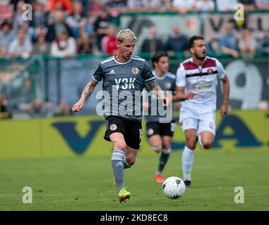 Simone Corazza di Alessandria Calcio durante la Serie B Italiana, partita di calcio tra noi Alessandria e Reggina 1924, allo Stadio Moccagatta di Alessandria (Foto di Nderim Kaceli/LiveMedia/NurPhoto) Foto Stock