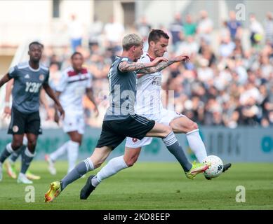 Simone Corazza di Alessandria Calcio durante la Serie B Italiana, partita di calcio tra noi Alessandria e Reggina 1924, allo Stadio Moccagatta di Alessandria (Foto di Nderim Kaceli/LiveMedia/NurPhoto) Foto Stock