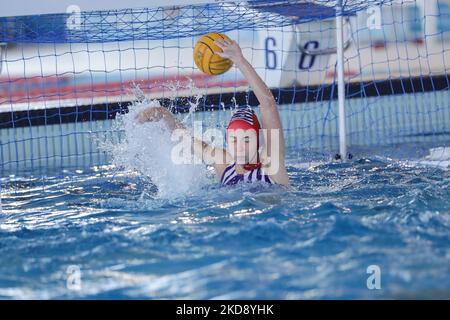 Carlotta Malara (Bogliasco 1951) durante la Waterpolo Italian Series A1 Women Match Quarter Finals - SIS Roma vs Bogliasco il 01 maggio 2022 al Polo Acquatico Frecciarossa di Roma (Photo by Luigi Mariani/LiveMedia/NurPhoto) Foto Stock