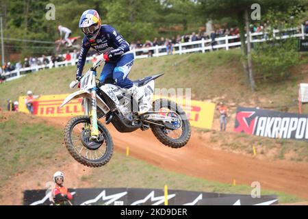 41 PAULS JONASS (Standing construct Husqvarna Factory Racing) durante il Motocross 2022 MXGP d'Italia il 07 maggio 2022 al Parco Maggiora di Maggiora (NO) (Photo by Valerio Origo/LiveMedia/NurPhoto) Foto Stock