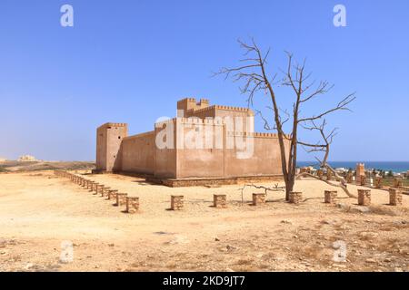 Taqah Caste vicino a Salalah, Dhofar nel Sultanato di Oman Foto Stock