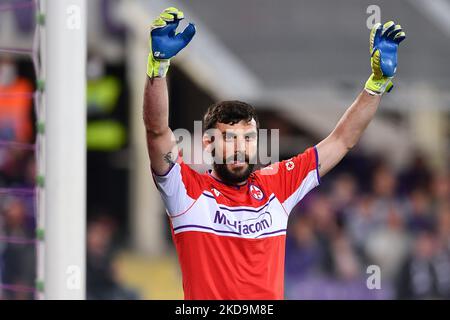 Pietro Terracciano (ACF Fiorentina) durante la Serie Italiana di calcio A match ACF Fiorentina vs AS Roma il 09 maggio 2022 allo stadio Artemio Franchi di Firenze (Photo by Lisa Guglielmi/LiveMedia/NurPhoto) Foto Stock