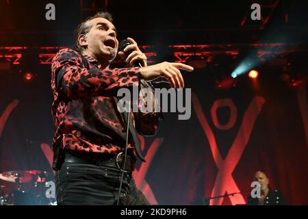 Piero Pelu durante il Concerto di Litfiba ultimo giro 1980 2022 all'Atlantico il 11th maggio 2022 a Roma. (Foto di Domenico Cippitelli/LiveMedia/NurPhoto) Foto Stock