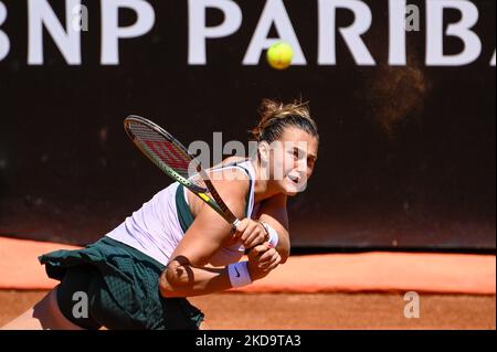 Arena Sabalenka (BLR) durante le finali trimestrali contro Amanda Anisimova (USA) del torneo WTA Master 1000 internazionali BNL D'Italia al Foro Italico il 13 maggio 2022 (Foto di Fabrizio Corradetti/LiveMedia/NurPhoto) Foto Stock