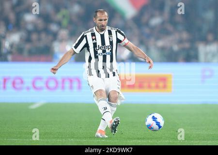 Giorgio Chiellini del FC Juventus durante la finale della Coppa Italia tra Juventus FC e FC Internazionale il 11 maggio 2022 a Roma. (Foto di Giuseppe Maffia/NurPhoto) Foto Stock