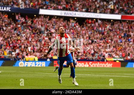 Josema Gimenez durante la partita della Liga tra Atletico de Madrid e Sevilla FC a Wanda Metropolitano il 15 maggio 2022 a Madrid, Spagna. (Foto di Rubén de la Fuente Pérez/NurPhoto) Foto Stock