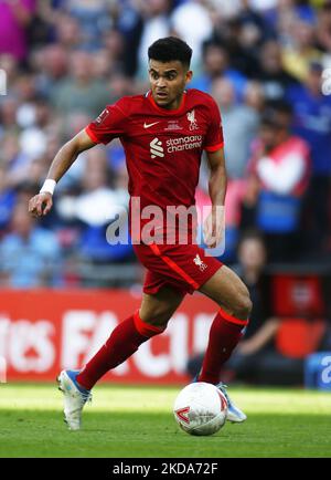 Luis Fernando Diaz Marulanda di Liverpool durante la finale della fa Cup tra Chelsea e Liverpool allo Stadio di Wembley , Londra, Regno Unito 14th maggio , 2022 (Photo by Action Foto Sport/NurPhoto) Foto Stock